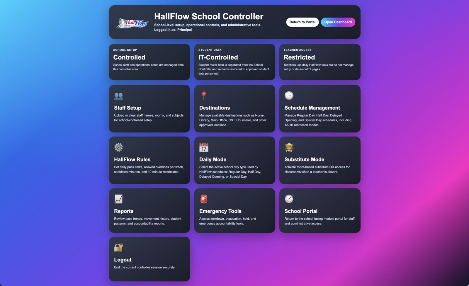 Student Controller HallFlow | Student Movement Management Platform